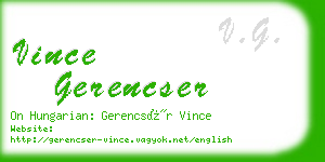 vince gerencser business card